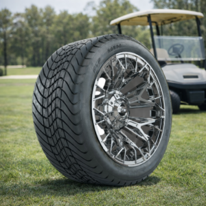 225/30R14 PNEU STREET SUR ROUE CHROMÉE 14''