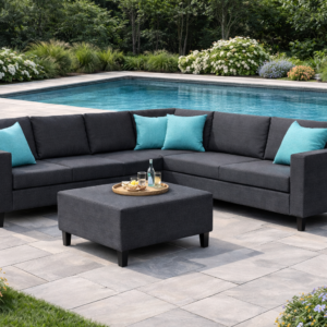 PASADENA ENSEMBLE SECTIONNEL 5 MCS (NOIR MAT)