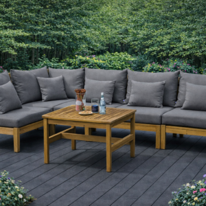 NAPOLI II ENSEMBLE SECTIONNEL À DINER 5 MCS (HUILE NATUREL)(BRUN CHOCO)