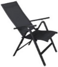 LIVIA DLX CHAISE PLIANTES MATELASSÉE & INCLINABLE (NOIR)