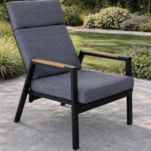 CASTELLO CHAISE INCLINABLE/EMPILABLE (NOIR)