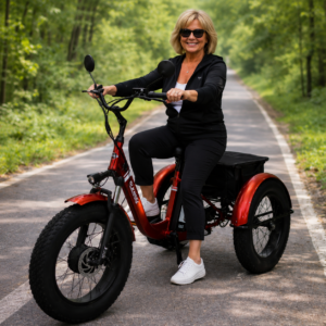 CARGO VÉLO ÉLECTRIQUE (ROUGE)
